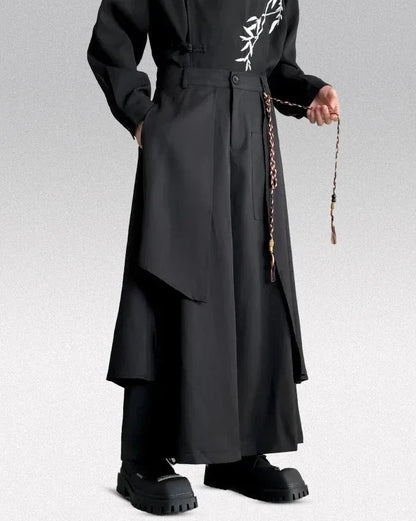 Chic Long Skirt Pants - elegant layered design - Stylish Long Skirt Pants for All Occasions