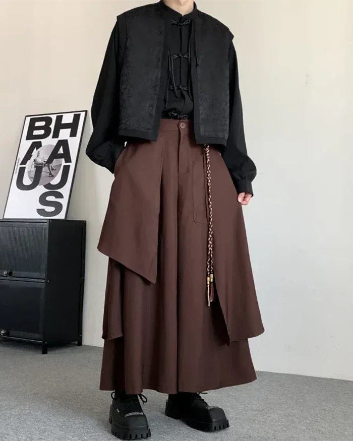 Chic Long Skirt Pants - elegant layered design - Stylish Long Skirt Pants for All Occasions