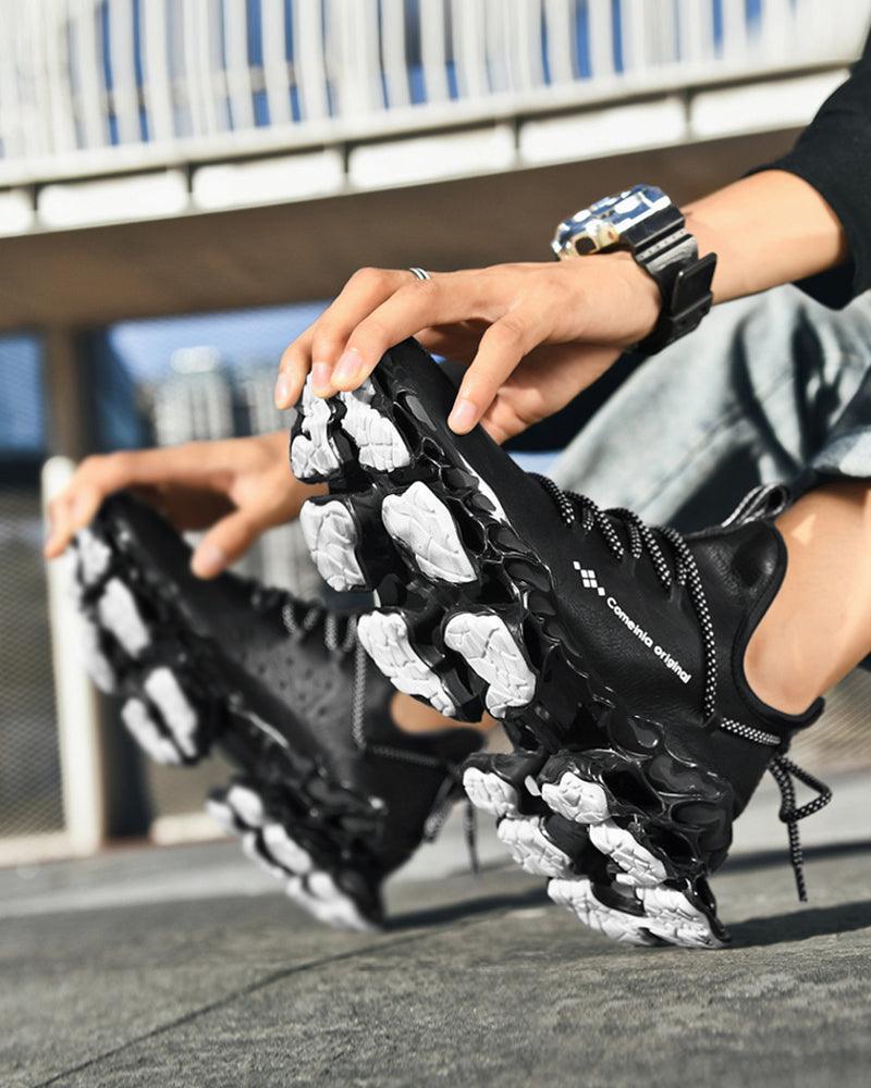 Chic Microfiber City Sneakers -  frosted leather sneakers - Chic Microfiber City Sneakers for Modern Looks