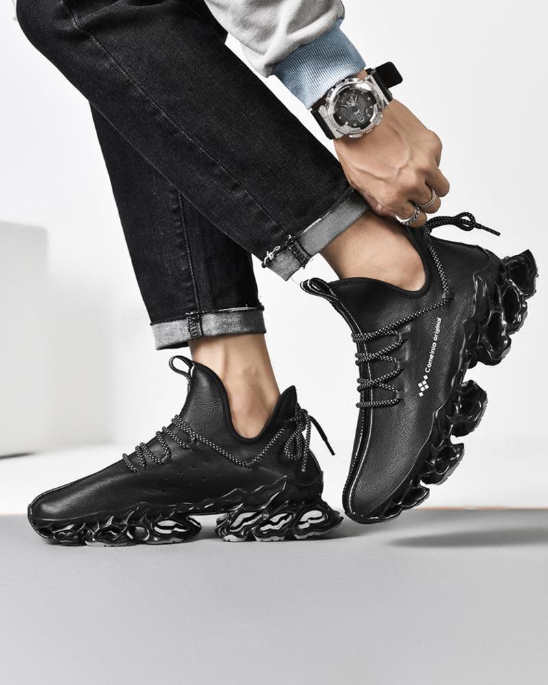 Chic Microfiber City Sneakers - stylish techwear shoes - Chic Microfiber City Sneakers for Modern Looks