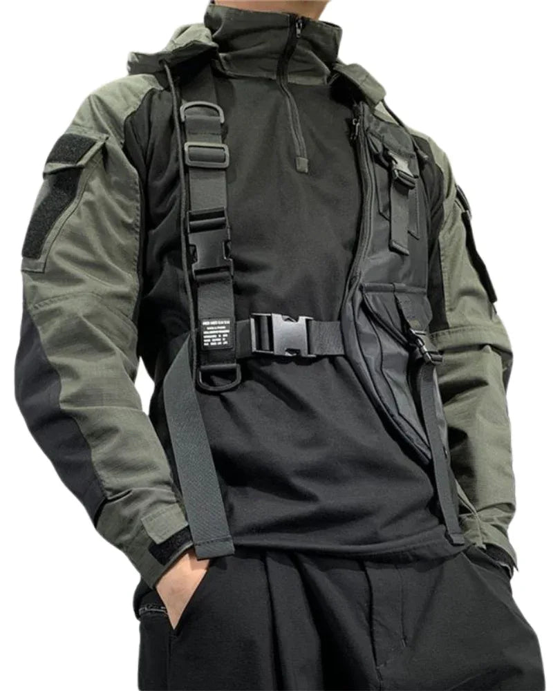 Chic Multi-Style Chest Vest -  multi-layered design vest - Chic Multi-Style Chest Vest for Everyday Comfort