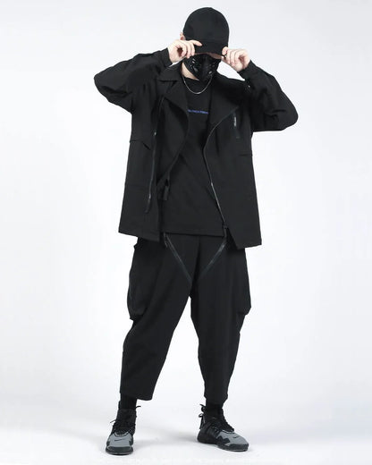 Chic Oversized Casual Pants -  functional pockets pants - Trendy Water-Resistant Oversized Casual Pants