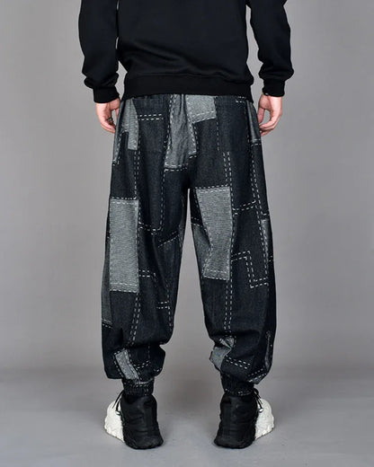 Chic Plaid Harem Trousers -  comfy trousers - Chic Plaid Harem Trousers for Effortless Style