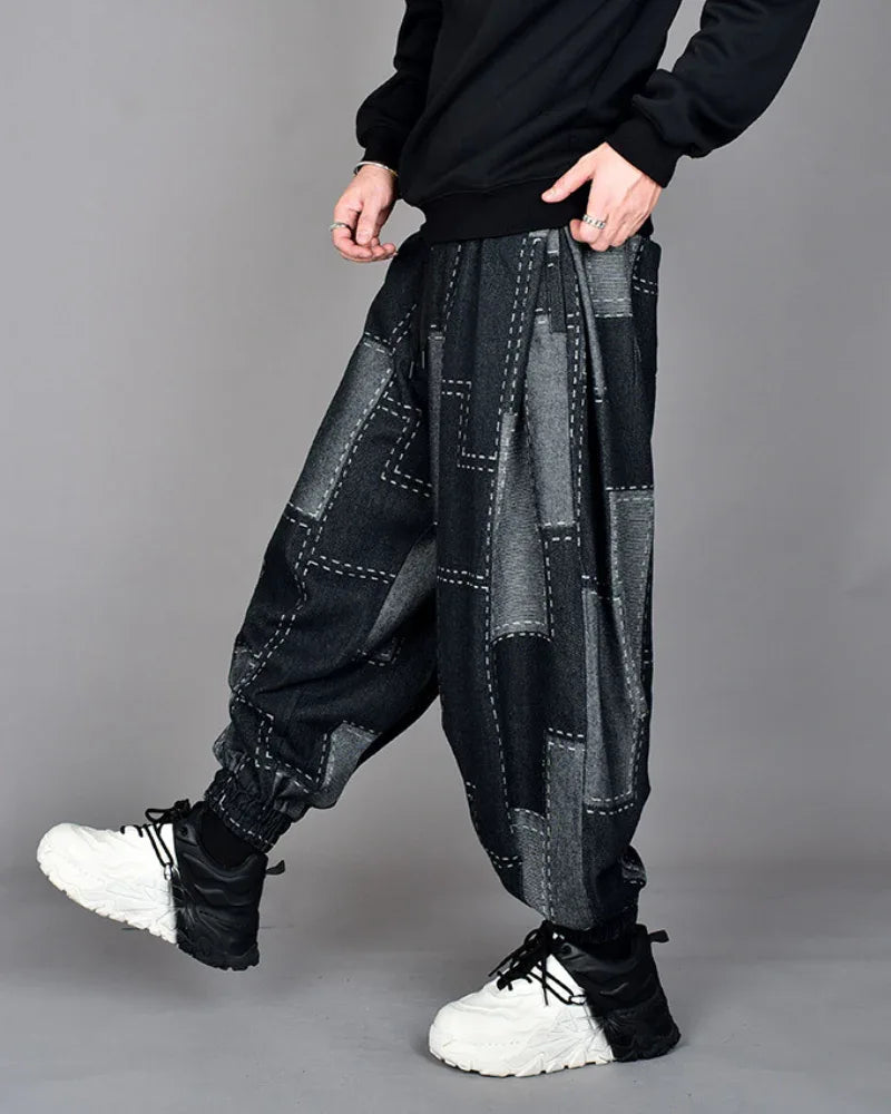 Chic Plaid Harem Trousers - plaid trousers - Chic Plaid Harem Trousers for Effortless Style