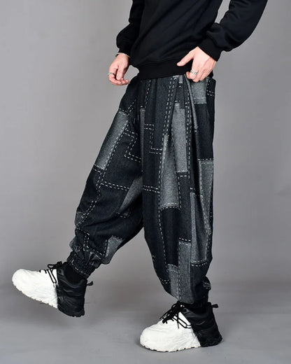 Chic Plaid Harem Trousers - plaid trousers - Chic Plaid Harem Trousers for Effortless Style