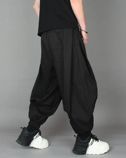 Chic Plaid Harem Trousers -  techwear pants - Chic Plaid Harem Trousers for Effortless Style