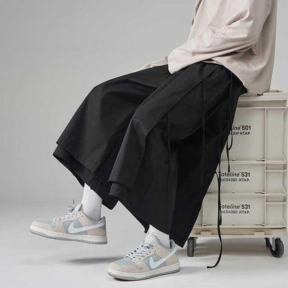 Chic Relaxed Hakama Pants -  japanese style - Chic Relaxed Hakama Pants for Everyday Comfort