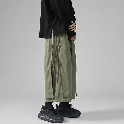 Chic Relaxed Hakama Pants -  streetwear - Chic Relaxed Hakama Pants for Everyday Comfort