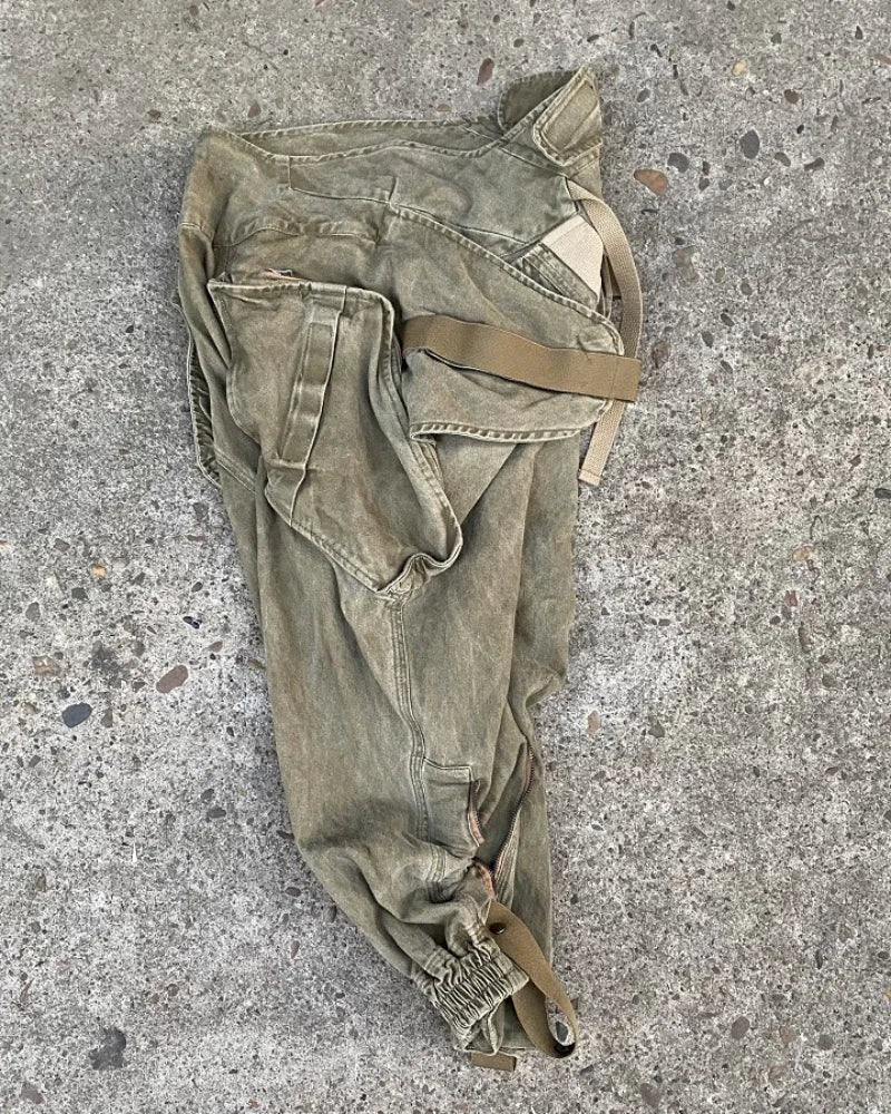 Chic Retro Convertible Trousers - chic trousers - Stylish Retro Convertible Trousers in Khaki