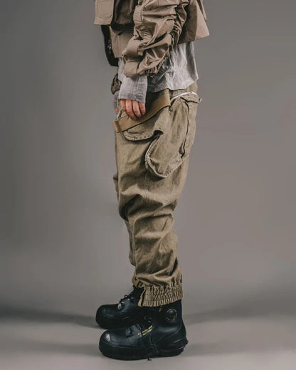 Chic Retro Convertible Trousers -  convertible - Stylish Retro Convertible Trousers in Khaki