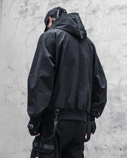 Chic Ribbon-Trim Hooded Jacket - hooded jacket - Chic Ribbon-Trim Hooded Jacket for Urban Style