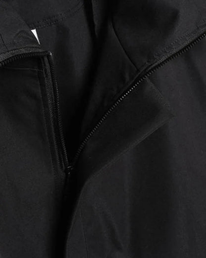 Chic Ribbon-Trim Hooded Jacket -  versatile wardrobe piece - Chic Ribbon-Trim Hooded Jacket for Urban Style
