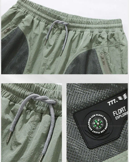 Chic Shimmer Mesh Cargo Trousers - cargo trousers - Chic Shimmer Mesh Cargo Trousers in Green