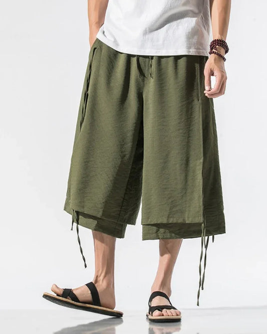 Chic Short Urban Hakama - contemporary hakama - Chic Urban Hakama Pants for Modern Style