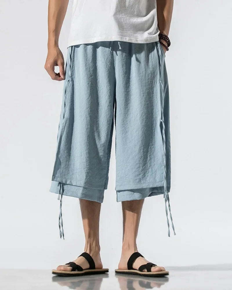 Chic Short Urban Hakama -  japanese fashion - Chic Urban Hakama Pants for Modern Style
