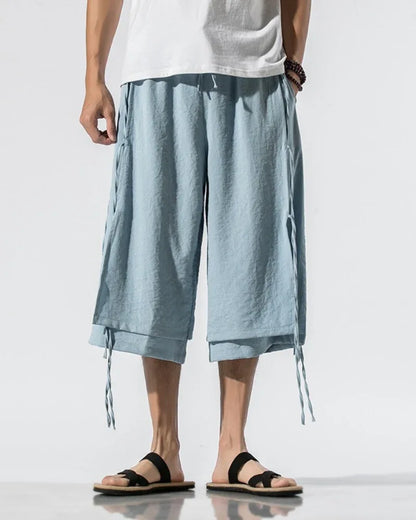 Chic Short Urban Hakama -  japanese fashion - Chic Urban Hakama Pants for Modern Style
