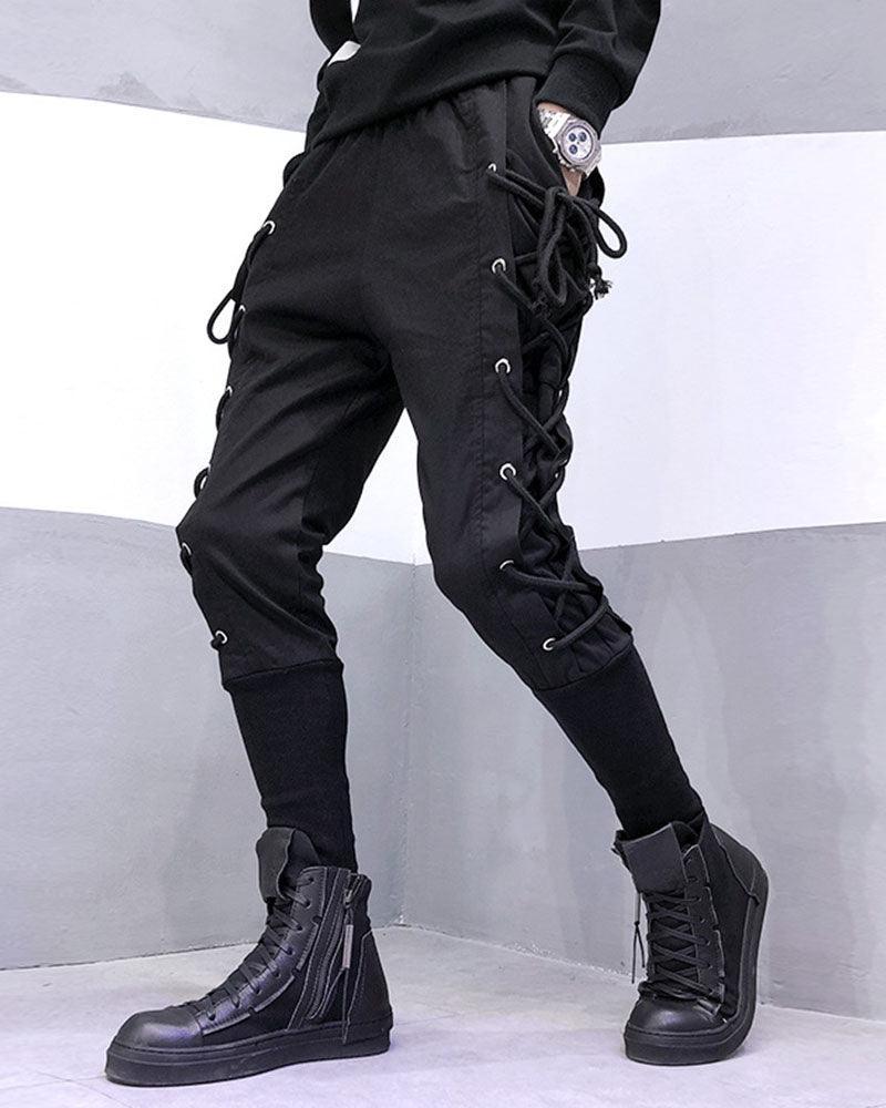 Chic Side-Draw Jogger Trousers - jogger trousers - Chic Side-Draw Jogger Trousers for Effortless Style