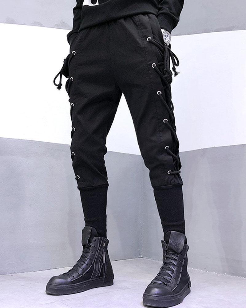 Chic Side-Draw Jogger Trousers - stylish joggers - Chic Side-Draw Jogger Trousers for Effortless Style