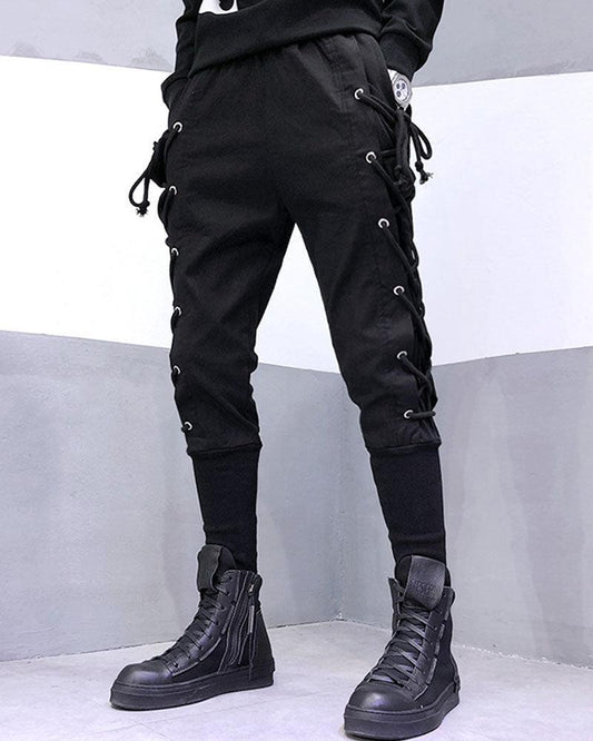 Chic Side-Draw Jogger Trousers - stylish joggers - Chic Side-Draw Jogger Trousers for Effortless Style