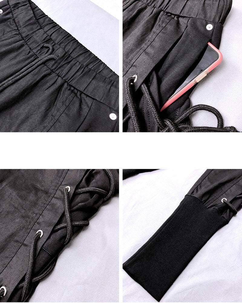 Chic Side-Draw Jogger Trousers -  urban jogger style - Chic Side-Draw Jogger Trousers for Effortless Style