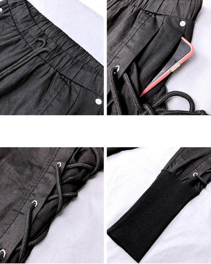 Chic Side-Draw Jogger Trousers -  urban jogger style - Chic Side-Draw Jogger Trousers for Effortless Style