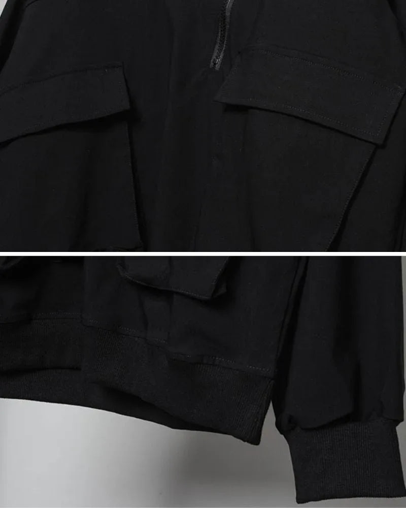 Chic Stand Collar Zip Hoodie - hoodie - Stylish Stand Collar Zip Hoodie for Any Occasion
