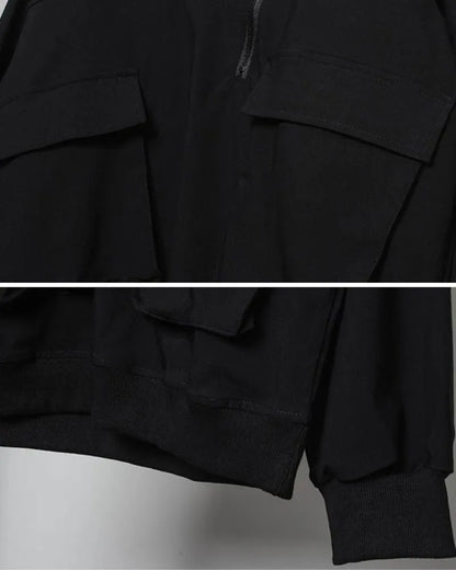 Chic Stand Collar Zip Hoodie - hoodie - Stylish Stand Collar Zip Hoodie for Any Occasion