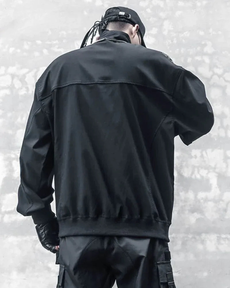Chic Stand Collar Zip Hoodie - modern hoodie - Stylish Stand Collar Zip Hoodie for Any Occasion