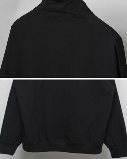 Chic Stand Collar Zip Hoodie -  versatile sweatshirt - Stylish Stand Collar Zip Hoodie for Any Occasion