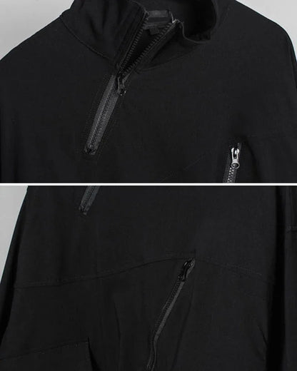 Chic Stand Collar Zip Hoodie -  zip hoodie - Stylish Stand Collar Zip Hoodie for Any Occasion