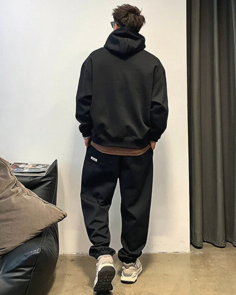 Chic Street Style Hoodie -  polyester cotton blend - Stylish Techwear Long Hoodie in Various Colors