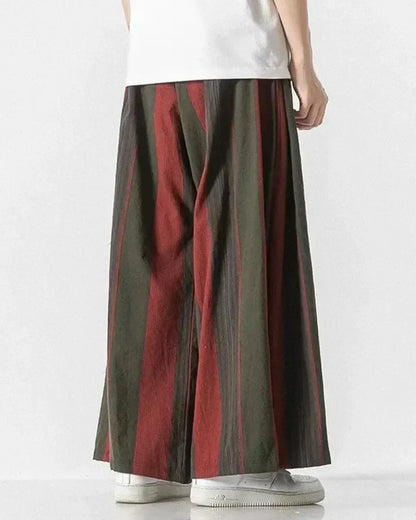 Chic Striped Palazzo Trousers -  fashionable wide leg trousers - Chic Striped Palazzo Trousers for Stylish Comfort
