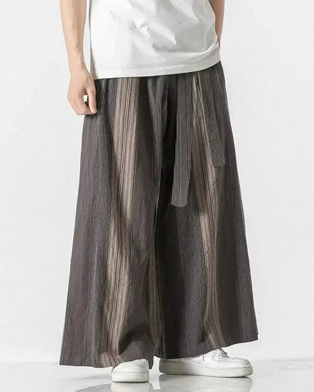 Chic Striped Palazzo Trousers - striped trousers - Chic Striped Palazzo Trousers for Stylish Comfort