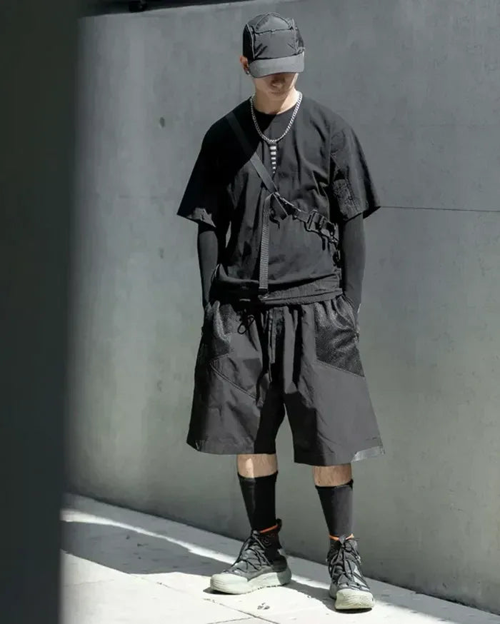 Chic Summer Vibes Shorts -  stylish tech shorts - Chic Summer Vibes Techwear Shorts for Comfort