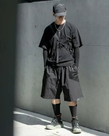 Chic Summer Vibes Shorts -  stylish tech shorts - Chic Summer Vibes Techwear Shorts for Comfort