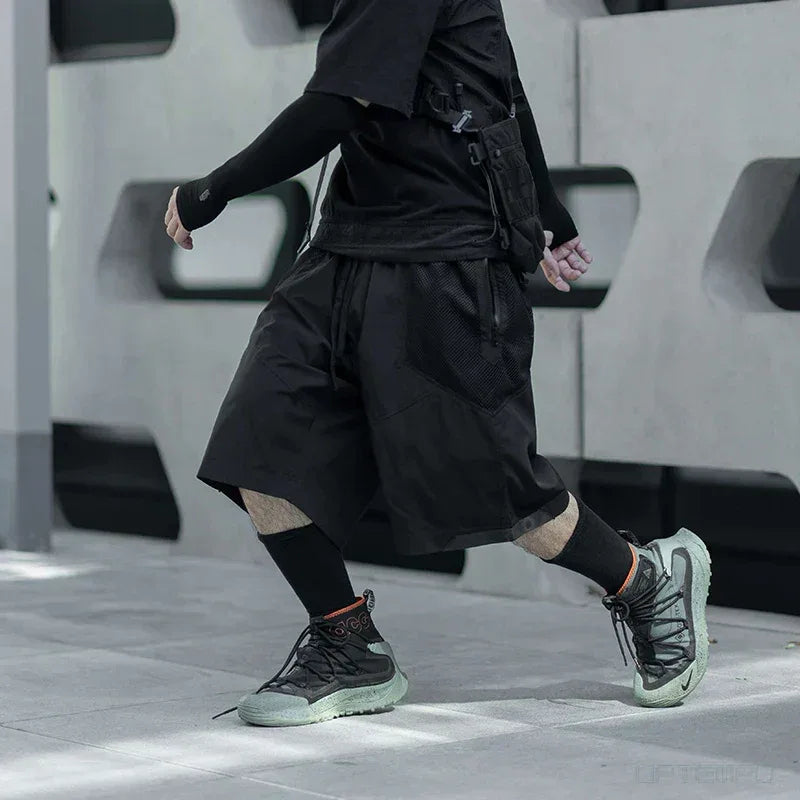 Chic Summer Vibes Shorts - techwear - Chic Summer Vibes Techwear Shorts for Comfort