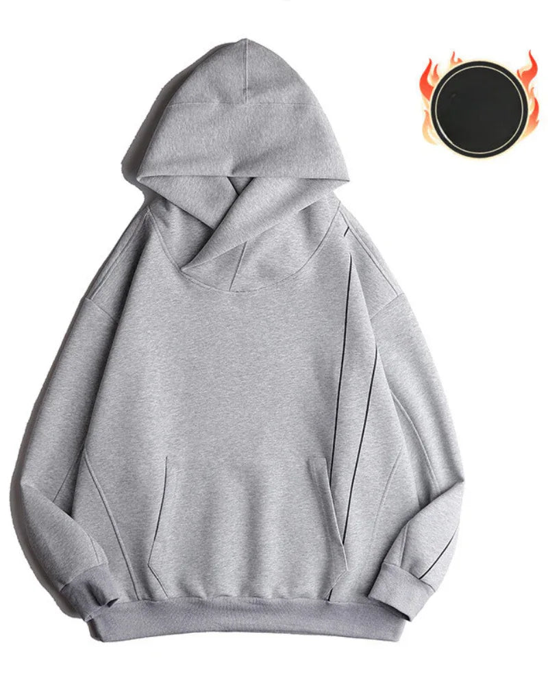 Chic Turtleneck Hoodie for Everyone -  polyester cotton spandex hoodie - Chic Turtleneck Hoodie for Urban Style