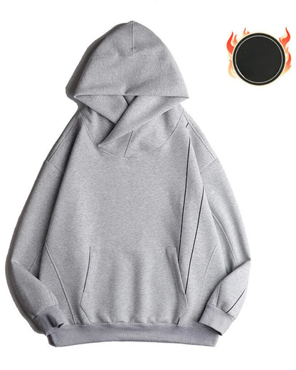 Chic Turtleneck Hoodie for Everyone -  polyester cotton spandex hoodie - Chic Turtleneck Hoodie for Urban Style