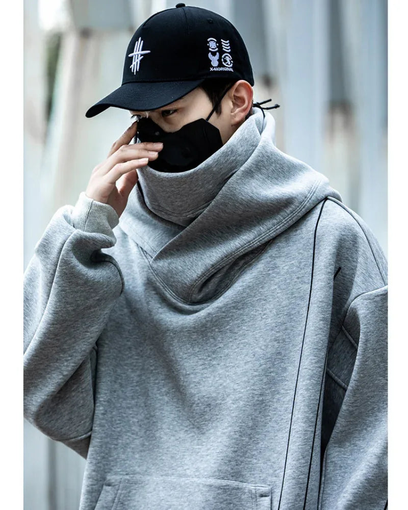 Chic Turtleneck Hoodie for Everyone -  stylish hoodie - Chic Turtleneck Hoodie for Urban Style