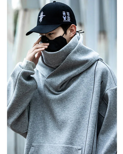 Chic Turtleneck Hoodie for Everyone -  stylish hoodie - Chic Turtleneck Hoodie for Urban Style
