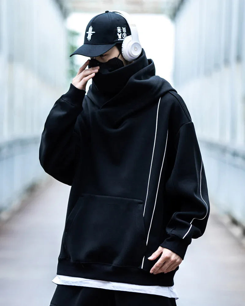 Chic Turtleneck Hoodie for Everyone - techwear-core - Chic Turtleneck Hoodie for Urban Style