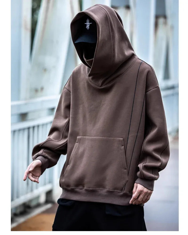 Chic Turtleneck Hoodie for Everyone - techwear hoodie - Chic Turtleneck Hoodie for Urban Style