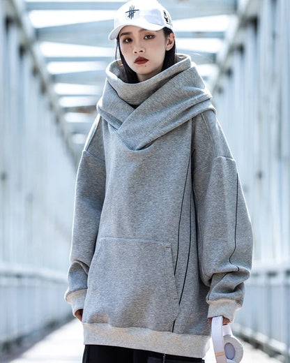 Chic Turtleneck Hoodie for Everyone - turtleneck - Chic Turtleneck Hoodie for Urban Style