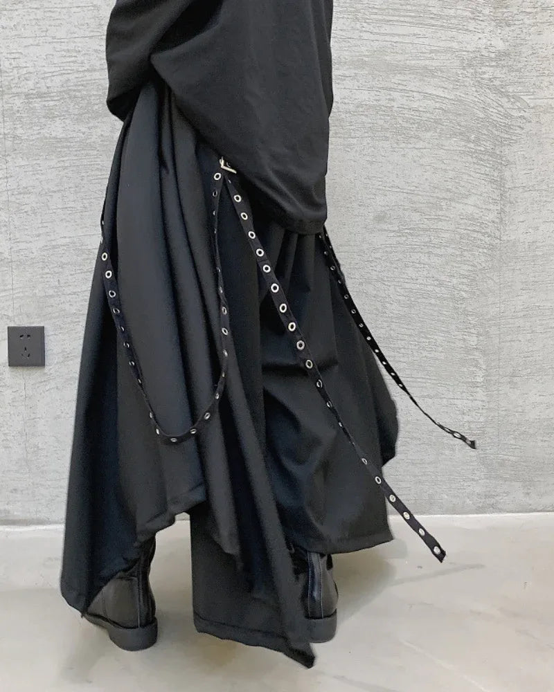 Chic Urban Hakama Pants -  black pants - Chic Urban Hakama Pants for Modern Style