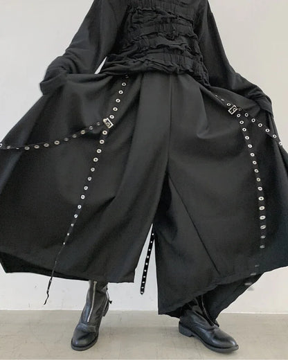 Chic Urban Hakama Pants - techwear-core - Chic Urban Hakama Pants for Modern Style