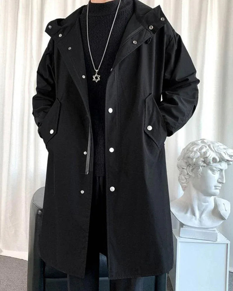 Chic Urban Long Coat - techwear coat - Chic Urban Long Coat for All Seasons