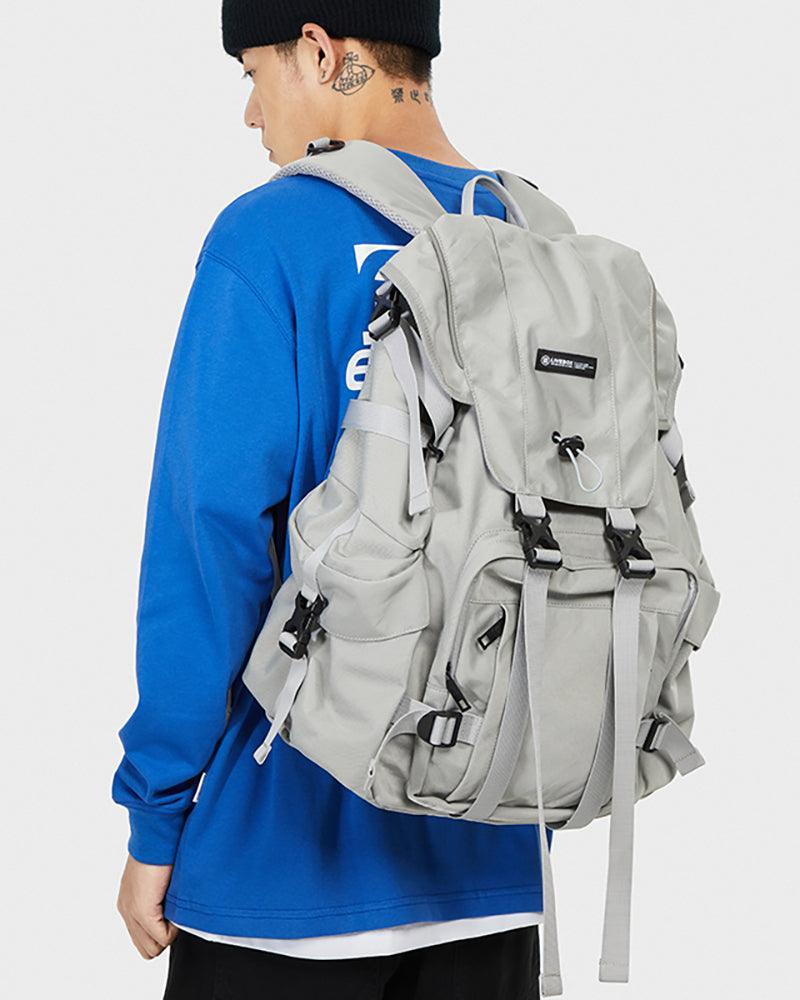 Chic Urban Techwear Backpack -  adjustable straps backpack - Stylish Waterproof Techwear Backpack