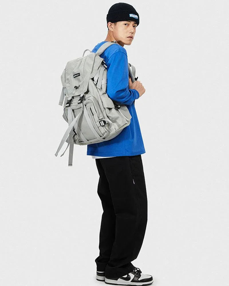 Chic Urban Techwear Backpack -  durable nylon backpack - Stylish Waterproof Techwear Backpack