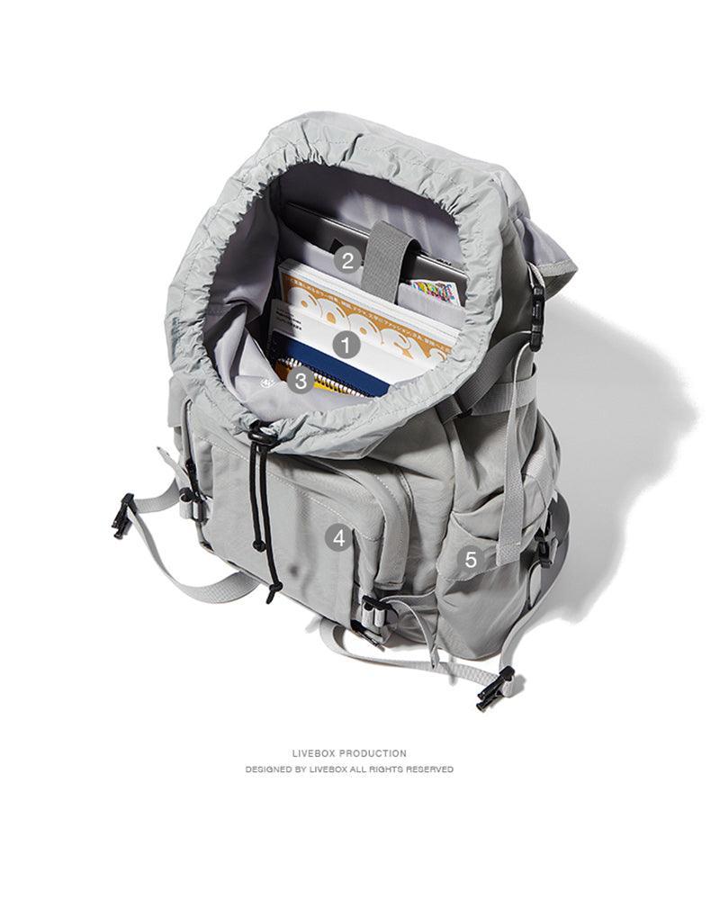 Chic Urban Techwear Backpack -  waterproof bag - Stylish Waterproof Techwear Backpack