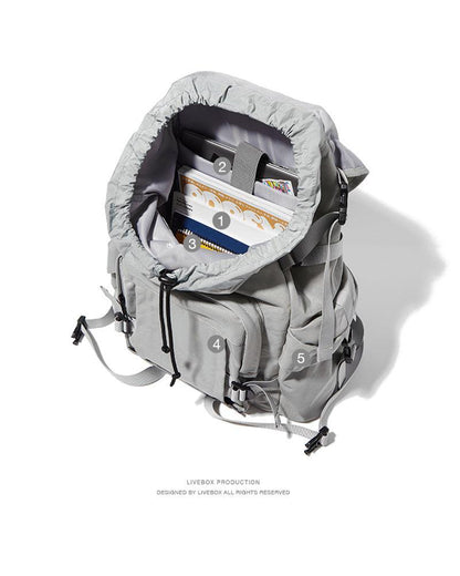 Chic Urban Techwear Backpack -  waterproof bag - Stylish Waterproof Techwear Backpack